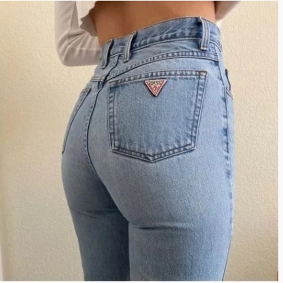 George Marciano For Guess Vintage 80’/90’s Retro Ultra Hi/Rise Zip Ankle Jeans - Picture 3 of 16